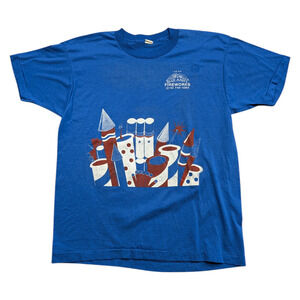 80s Blue Angel Fireworks Short Sleeve T Shirt